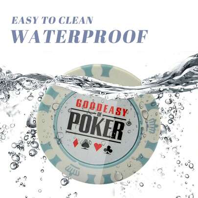 Professional Texas Hold'em Clay Chips, 2 Or 8 Per Pack (Unlabeled), Casino Poker Chip Set. These Heavy Clay Chips Can Be Customized With Your Favorite Colors. Suitable For Home, Parties, And Professional Casinos/Tournaments. Texas Hold'em Chips (Unlabeled).