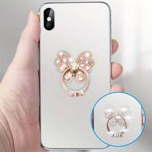 Elegant Crystal Butterfly Shaped Phone Ring Holder - Universal Phone Ring Stand, Rotatable, Hands-Free Phone Holder Suitable For All Smartphones - Multicolor - View 2