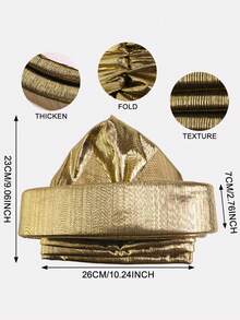 1件装女士金属印花多层海绵头巾，头套，适合日常佩戴，可作睡帽 - 多色 - 查看 2