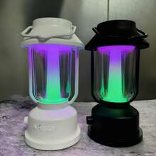 Lámpara de estilo retro de triple modo (luz de vela/luz de luna/RGB) - Luz de escritorio y colgante convertible con diseño industrial minimalista. Recargable, regulable, estructura de metal elegante, diseñada para crear un ambiente versátil en dormitorio, cafetería o entorno de camping. - Luz de manija Miguang - Ver 13