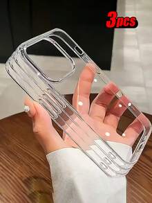 3pcs/Set Transparent Anti-Drop Phone Case, Compatible With IPhone 17/17Pro/17promax, 16, 15, 14, 13, 12, 11 Pro Max, X, XR, XS Max, 7 And 8 Plus, Ultra-Thin TPU Transparent Phone Case Set - Clear - View 37