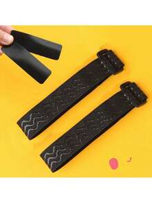 1 Set Elastic Boot Laces With Anti-Slip Handles, Adjustable Knee-High Boot Straps, Non-Slip Stretch Binding Belts, Hook And Loop Fastening Straps, Ensure Secure Fit For Tall Boots, Bicycles, Camping Luggage - Black 1 Pair - View 3