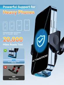 Giá đỡ điện thoại ô tô có thể điều chỉnh TKZJ, giá đỡ điện thoại ô tô đa năng gắn trên bảng điều khiển, giá đỡ cốc hút mạnh mẽ, xoay 360°, tự khóa, chống rung, phù hợp với mọi loại điện thoại thông minh, quà tặng mùa xuân. - màu đen - Xem 8