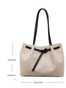 1pc Minimalist Large Capacity Women Tote Bag, Suitable For Travel, Shopping, Vacation, Can Hold Clothes, Books, Laptop - Multicolor - View 3