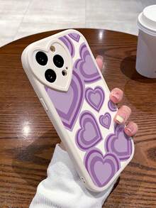 1pc Heart-Shaped Leather TPU Phone Case Compatible With Apple 11, 13, 14, 15, 15 Pro, 15 Pro Max, 16, 16 Pro, 16 Plus, 16 Pro Max - Multicolor - View 5