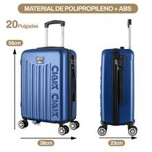 20in Carry-On Luggage Set With Makeup Case - Beige - View 3