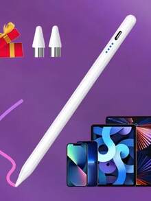 Compatible con /Android/ Tablets - Lápiz óptico Apple de carga rápida, bolígrafo táctil de alta precisión, compatible con IOS, tabletas Kindle, incluye puntas de repuesto y cable de carga - Multicolor - Ver 2