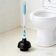 Great Value Deluxe Toilet Plunger With 16-Inch Ergonomic Plastic Handle, Heavy-Duty Unclogging Power, Comfort Grip, Easy To Use, Essential Bathroom Cleaning Tool, 1 Pack - Default - View 3