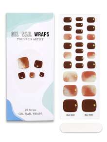 26pcs Soft Gradient Foil Heart Nail Stickers, Glossy And Durable, Requires UV Lamp, Suitable For Women/Girls Daily, Social, Party, Date, DIY Nail Art - Multicolor - View 8