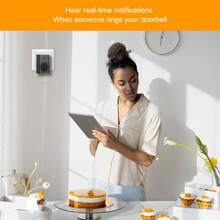 Doorbell Camera Wireless, Support Cloud Storage,Alert, Night Vision, Motion Detection,Two Way Audio,2.4Ghz,Black Chime - 黑色 - 查看 7