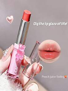 Cappuvini Son tint bóng mịn dưỡng ẩm, màu tự nhiên, son dưỡng dạng thỏi hình gấu, lâu trôi, chống lem, son môi đa năng - Nhiều màu - Xem 4