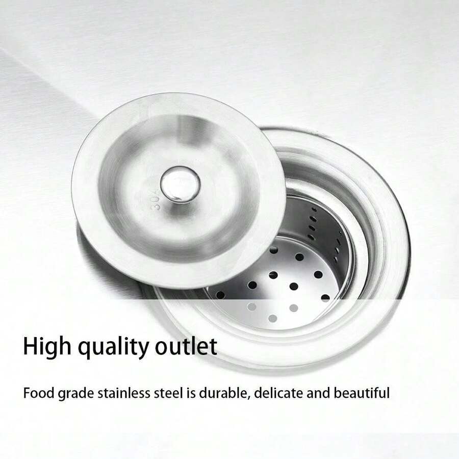 Kitchen Sinks Commercial Catering Stainless Steel Sink Single Bowl Drainer Unit - Multicolor - View 1