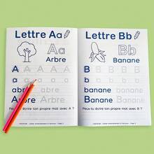 32頁法文字母描紅練習本，兒童手寫練習書，法文大寫小寫字母書寫練習，幼兒園法語學習教學輔助教材 - 彩色 - 查看 4