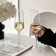 6/1pc High-Quality Champagne Glass, French Crystal Acrylic Stem Wine Glass, Luxury Household Sparkling Wine Cup - Multicolor - View 2