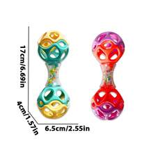 Newborn Teething Rattle Toy, Soft Rubber Jingle Ball, Sensory Development, Newborn Holiday Gift - Multicolor - View 3