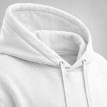 New Paris Print Warm Sweatshirt And Pants Set, Comfortable Autumn/Winter Loose Fit, Drawstring, Pockets, And Hood. - White - View 3