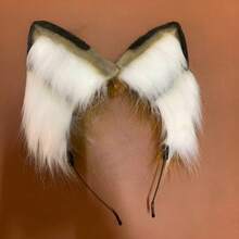 1pc Faux Furry Animal Ear Headband, Cute Plush Costume Accessory, Fashion Wolf/Fox Headpiece Hair Hoop - Multicolor - View 21