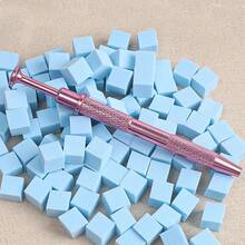 MyAoKuE-Up 100 支美甲海绵刷，附赠 1 个夹钳、1 支迷你方形指甲油刷、1 支亮片刷和专用美甲配件 - 彩色 - 查看 5