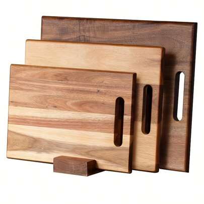 Premium Wooden Cutting Board, Butcher Block, Cheese Board, Kitchen Storage, Kitchen Utensils, Suitable For Meat, Cheese, Bread, Vegetables And Fruits, Ideal Kitchen Tool, Great Mother's Day Gift
