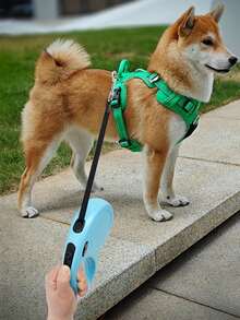 1 pieza Correa retráctil para perro, material ABS de 10 pies, para caminar al aire libre sin necesidad de cargar - Multicolor - Ver 2
