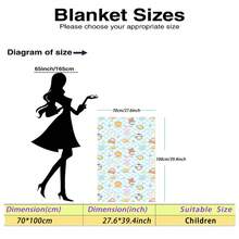 Cartoon Animal Plaid Printed Flannel Blanket - Soft & Comfortable, Suitable For Travel, Camping, Sofa, Bedding - Modern Minimalist Cartoon Print, Comfortable Bedding Accessory For All Seasons, Versatile - Multicolor - View 16