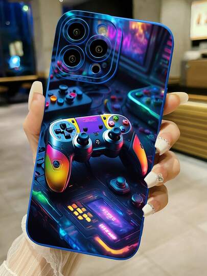 1pc Colorful Gamepad Phone Case With Camera Protector, Compatible With Apple, /Galaxy, Infinix, Redmi, OPPO, VIVO, Realme Waterproof Shockproof Anti-Fall Scratch Resistant