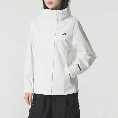 Skechers Áo khoác nữ, Áo khoác dệt kim dành cho nữ, Áo khoác thể thao có mũ trùm đầu nhẹ và thoải mái thuộc dòng Golf P425W219-0019