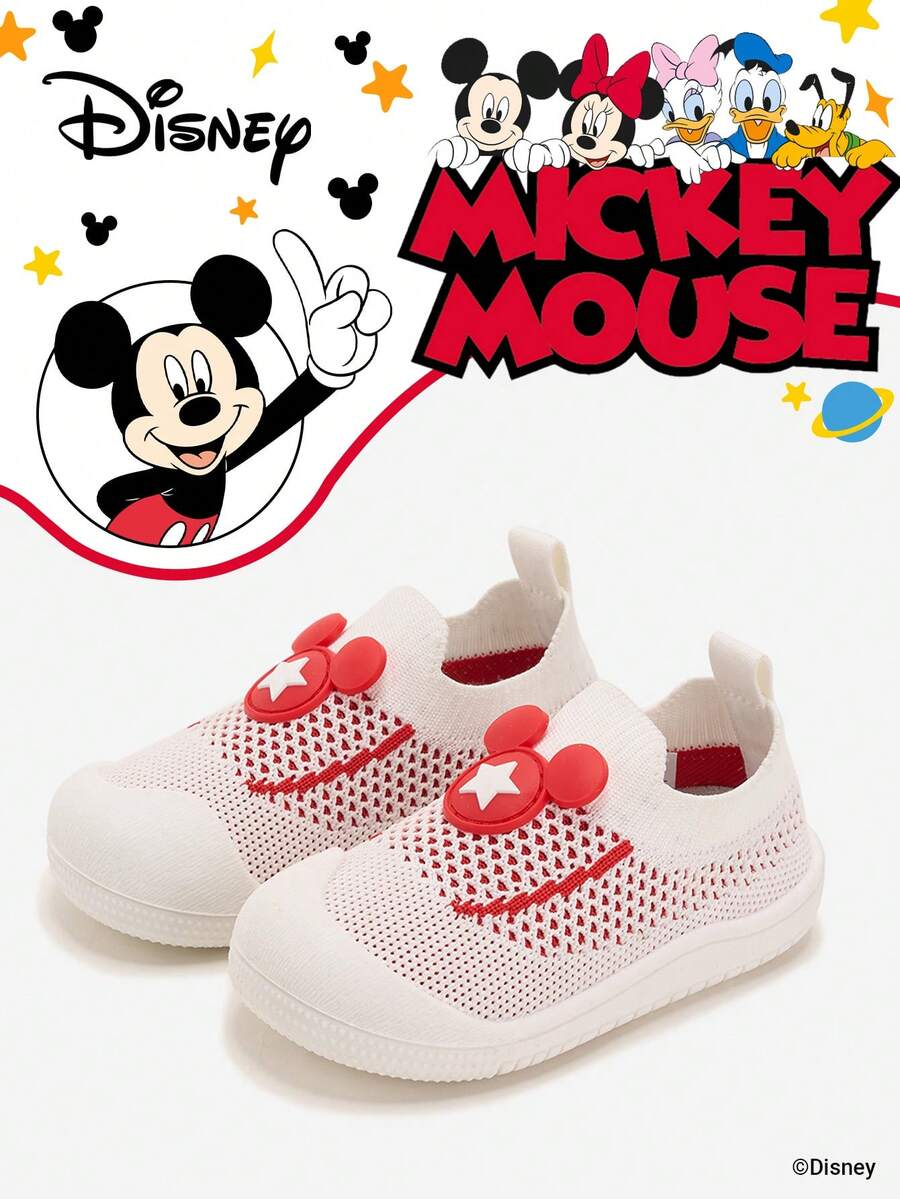 Disney 1 Pair Kids' Sneakers, Suitable For Daily Wear, Festivals, Sports, Outdoor Activities, Comfortable, Non-Slip, Durable, Breathable (Boys' Sneakers, Boys' Skate Shoes, Kids' Sports Shoes, Girls' Sneakers, Girls' Skate Shoes) - White - View 1