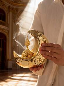 1 pièce Brûleur d'encens en céramique en forme de croissant de lune - Décoration parfumée minimaliste et élégante, convient pour la maison, le bureau, les fêtes, le yoga, cadeau idéal pour toutes les occasions - Multicolore - Voir 3