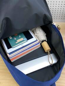 New Luminous Shark Design Backpack, Fashionable Versatile Bookbag, Large Capacity Travel Casual Rucksack - Multicolor - View 8