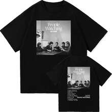 Sam Fender People Watching  Tour TShirt Men/Women Clothing Retro Harajuku High Quality Clothes Pure Cotton TShirts Day Gifts - Black - View 1