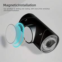 LiHangStar 1/2/4pcs RGB Gradient Black Night Light, Dimmable Indoor Wall Lamp, Rechargeable LED With Motion Sensor, Suitable As Decor Light, Magnetic Cabinet Light For Entryway, Bedside, Desk, Wardrobe, Gaming Room - RGB Sensor Night Light - View 8