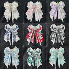 1个新款可爱装饰胸针发夹蝴蝶结，10种颜色可选，手工多层全息缎面蝴蝶结，DIY成品，适合动漫迷、御宅族、韩流应援棒、背包、包包装饰、卡通、动漫、游戏、角色扮演服装 - A - 查看 1