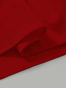 Floreya Solid Color Casual Elegant Woven Fabric Zipper Dress, Suitable For Evening Dates, Holidays, Weddings, Spring/Summer Red - Red - View 8