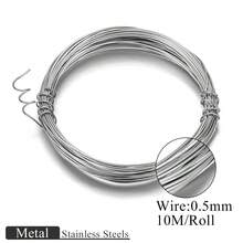 10m/Roll 0.3-1mm Stainless Steel Fine Wire, Jewelry Making Beading Wire, Curtain Wire, Single Strand Wire, Jewelry DIY Accessories, Women Stainless Steel Jewelry Handmade Supplies - Silver - View 9