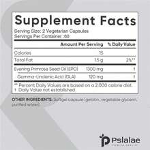 PSLALAE Evening Primrose Oil 1300mg - Balance Hormone, Reduces Menopausal Discomfort, Improve Endocrine Health, Promotes Skin & Immune Health - 120pcs - 兩瓶更優惠 - 查看 2