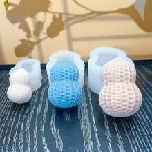Small/Medium/Large Peanut Shaped Candle Mold, DIY Handmade Plaster Decor Silicone Mold - White - View 8