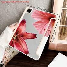 1 Piece Vivid Floral Print Tablet Case With Tri-Fold Stand - Shockproof Cover, Bold Romantic Aesthetic Folio Tablet Cases With Pen Holder,Compatible With 10.9/10.2/ Air 5th Gen/Pro11/10th/9.7/Air 2/ (7th Gen)/ (8th Gen)/ Air 4/5/ Pro 11/ 10th Generation 10.9-Inch 2022 Smart Case/ Air 13(M3 2025)/ Air 11(M3 2025) - Multicolor - View 6