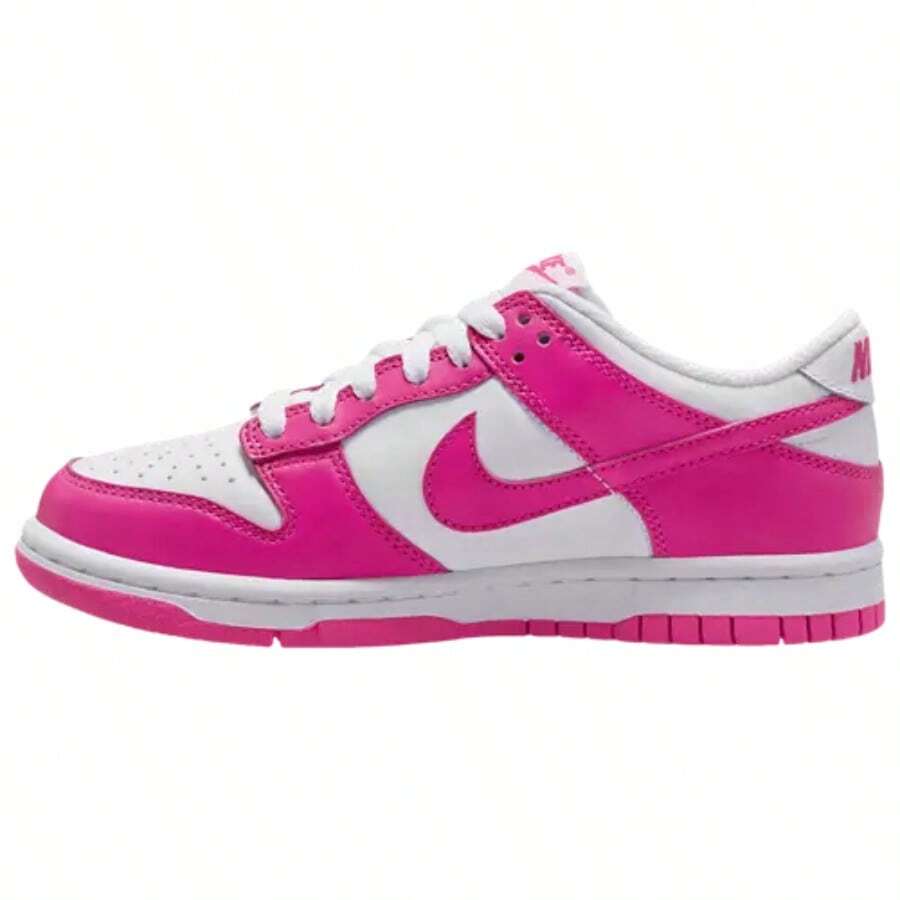 Nike Dunk Low Laser Fuchsia White Kid's FB9109-102 - 玫紅色 - 查看 1