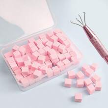 MyAoKuE-Up 100 支美甲海绵刷，附赠 1 个夹钳、1 支迷你方形指甲油刷、1 支亮片刷和专用美甲配件 - 彩色 - 查看 4