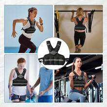 Hodeffior Adjustable Weight Vest For Men & Women – Neoprene Training Vest For Running, Walking, Gym – Reflective Stripes & Pockets For Phone/Keys - 1.8-4.5 Kg - View 6