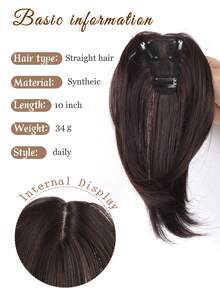 Synthetic Wig For Women With Side-Swept Bangs, Thin, Invisible, Natural, And Fluffy Bangs, Hairpiece To Cover Gray Hair. - Multicolor - View 4