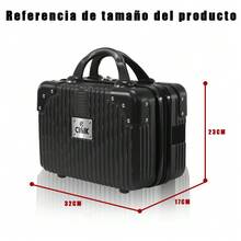 20in Carry-On Luggage Set With Makeup Case - Black - View 2