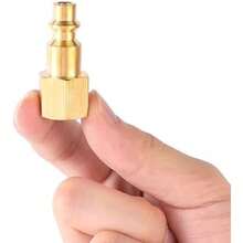 BILAL Brass 1/4 Inch NPT Brass Female Air Hose Quick Connect Adapter,Air Coupler And Plug Kit,Air Compressor Fittings 2pcs - 2 Piece-1/4 Npt Female Plug - View 4