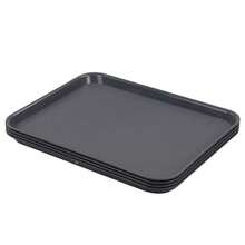 Plastic Fast Food Trays, Cafeteria Trays, 4 Pack Serving Trays (Grey) - Abu-abu - View 1