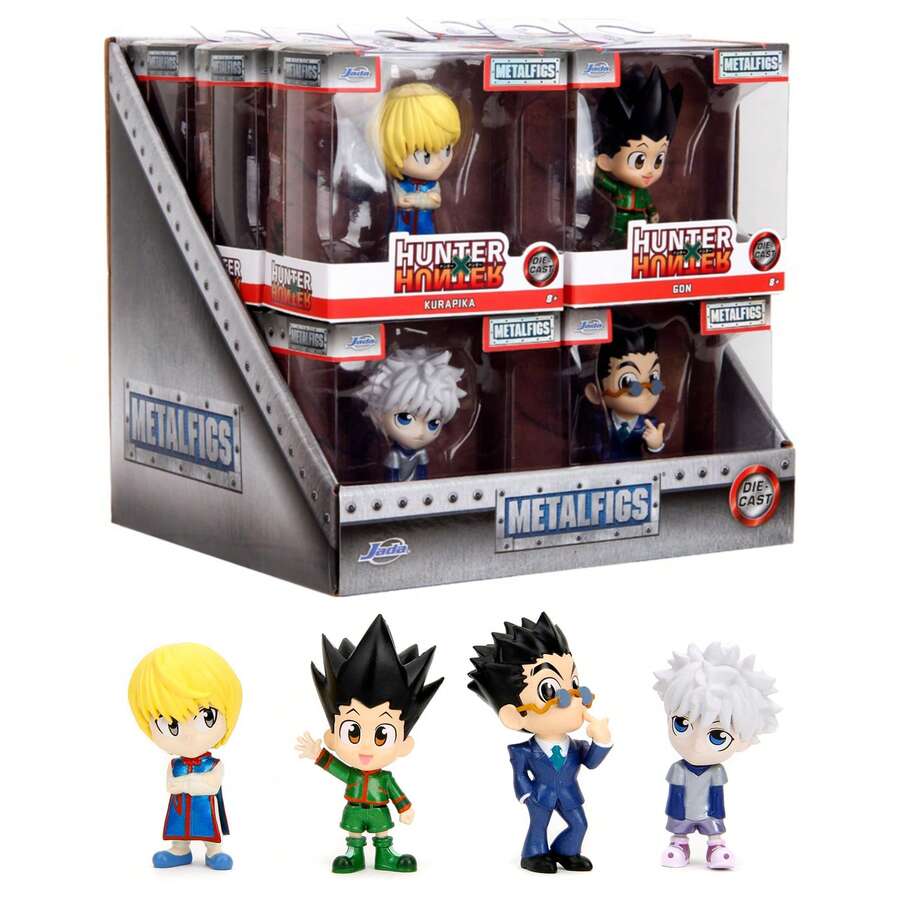Simba Figuras de metal de de 2.5 pulgadas, modelos de personajes coleccionables de aleación que incluyen a Gon, Killua, Kurapika, Leorio, juguetes de alta calidad adecuados para adultos y adolescentes - Multicolor - Ver 1