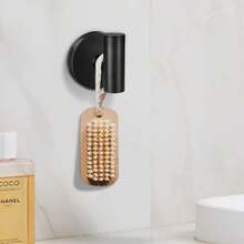 Towel Hooks 4 Packs Bathroom Coat Robe Wall Hook Door Hanger Towel Robe Clothes Cabinet Closet Sponges Rack For Bathroom Kitchen - màu đen - Xem 2