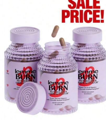 Bestseller!Lemme Burn AMPK Activating Supplement 3 Pack - Boost Metabolism & Burn Belly Fat (240 Total Capsules, Gluten-Free) Supplement Vitamin, Free Shipping