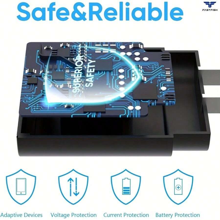 25W 超快 USB-C 充电器，配备 USB-C 转 Type-C 快充线，兼容三星 Galaxy S24/S23/S22/S21/S21+/S21 Ultra/S20/S20 Ultra/Note 20 Ultra/Note 10，支持 16/15/Pro/Pro Max 快充，USB-C 墙式电源适配器 - 美規A型插(110-127V) - 查看 1