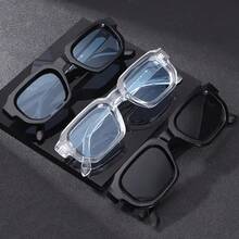 1 buc ramă asimetrică, ochelari de soare la modă cu imprimeu leopard, unisex, potriviți pentru fotografie stradală, pozare, vacanță la plajă, petrecere, festival de muzică, concerte - Multicolor - Vizualizare 19